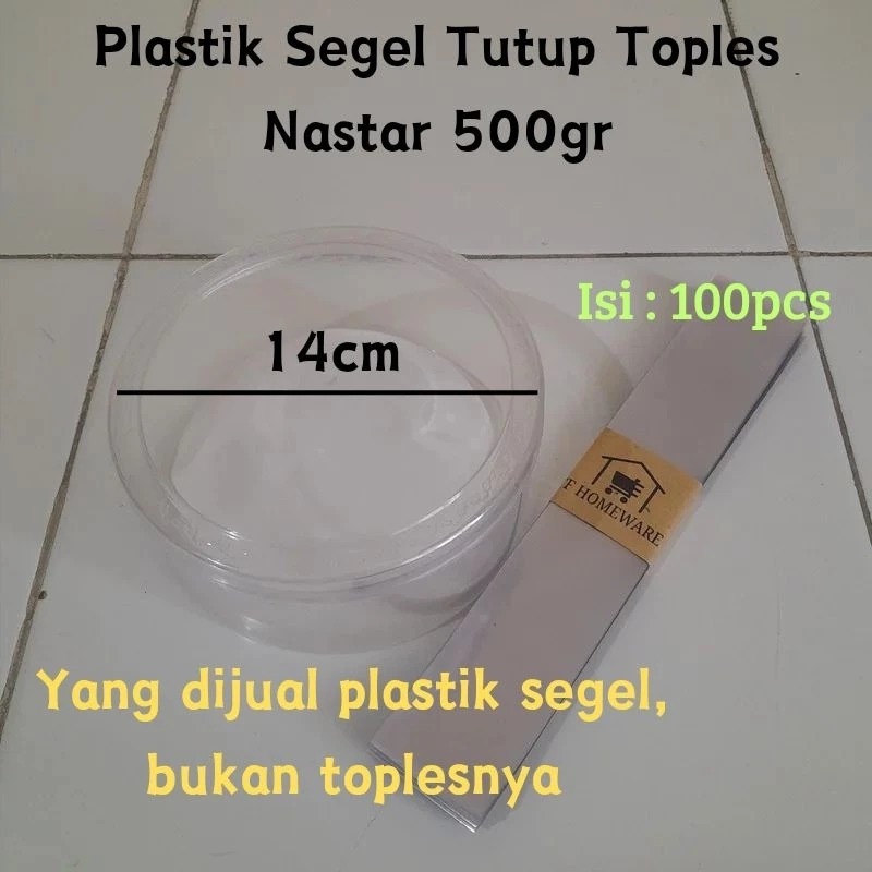 

Plastik Segel Tutup Toples Nastar 500gr isi 100pcs Plastik Shrink diameter 14 cm