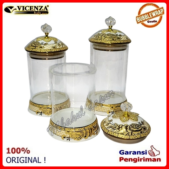 HOT DEALS TOPLES KUE TOPLES MOTIF SET TOPLES KUDAPAN TOPLES LEBARAN SET VICENZA ISI 3 PC 301 EMAS