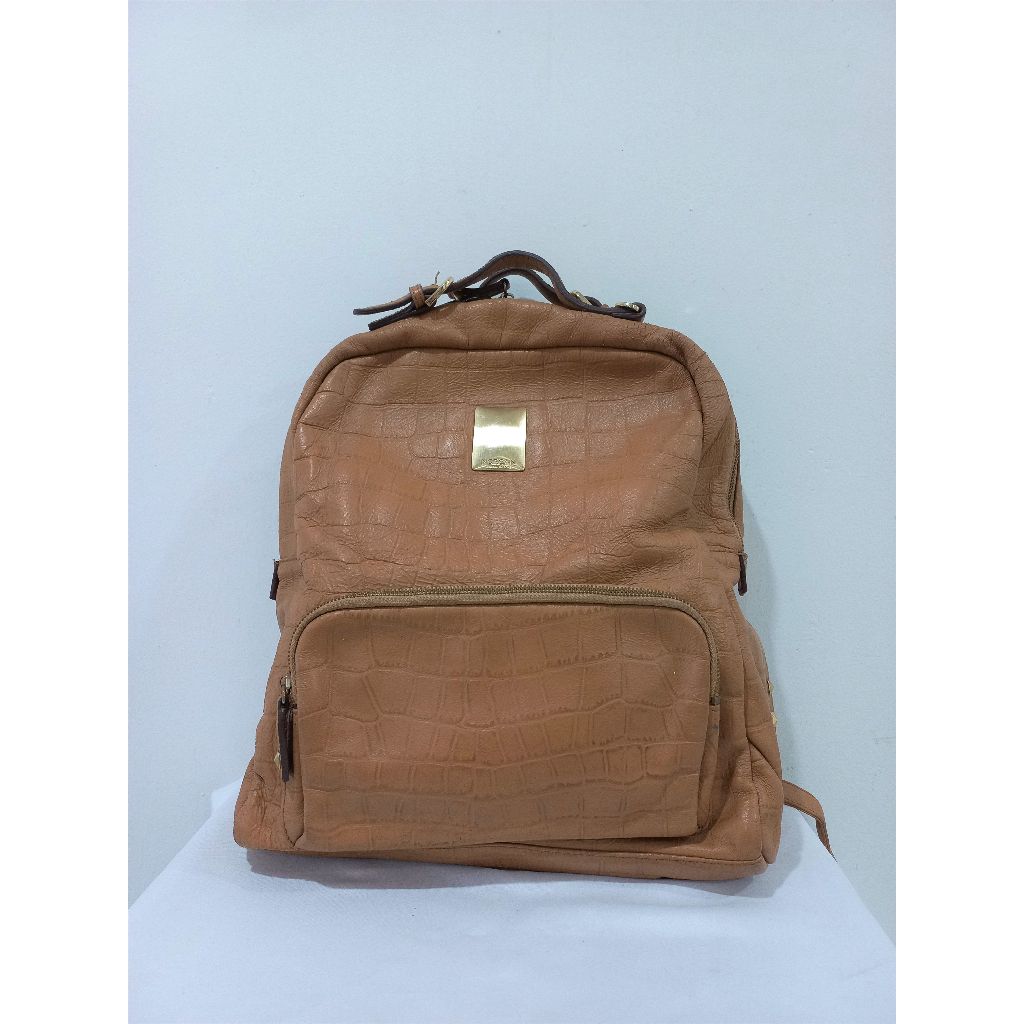 Tas Ransel Morgan Kulit Coklat Auten Original