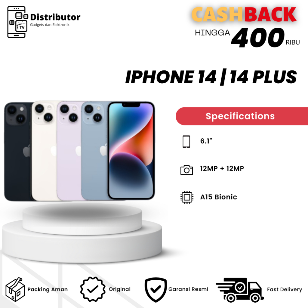 iPhone Apple 14 | 14 PLUS |128GB | 512GB GARANSI RESMI