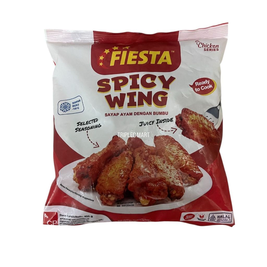 

Fiesta Spicy Wing Sayap Ayam Dengan Bumbu 400gr