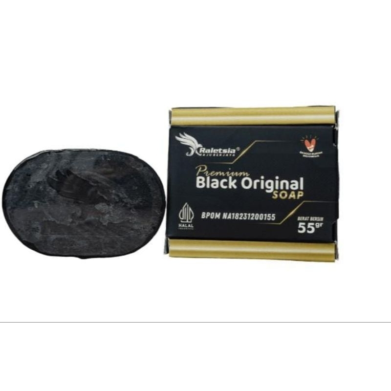Raletsia Black Original Facial Soap/ sabun cuci muka Raletsia/ Pembersih wajah
