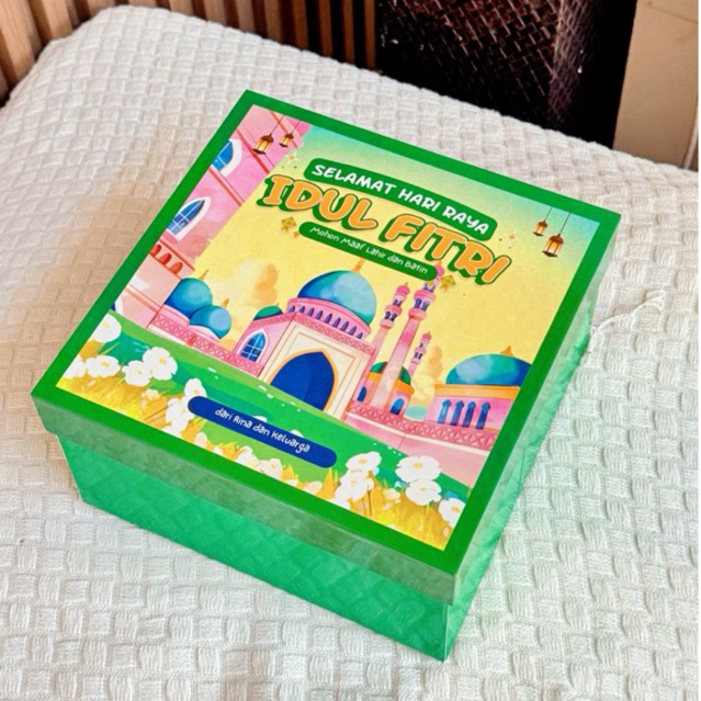 

[BOX ONLY] Hardbox Kotak 20X20X10 CM | Hampers Eid Mubarak | FREE CUSTOM NAMA