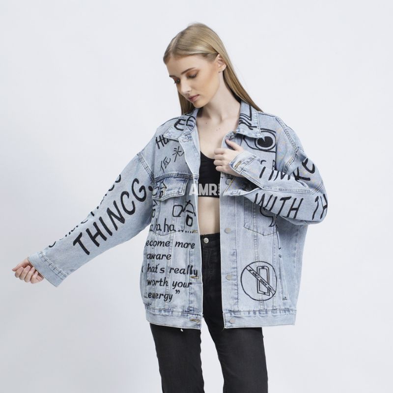 NO PHONE 5206 - JACKET JEANS OVERSIZE TOXIC PRODUK ASLI AMR