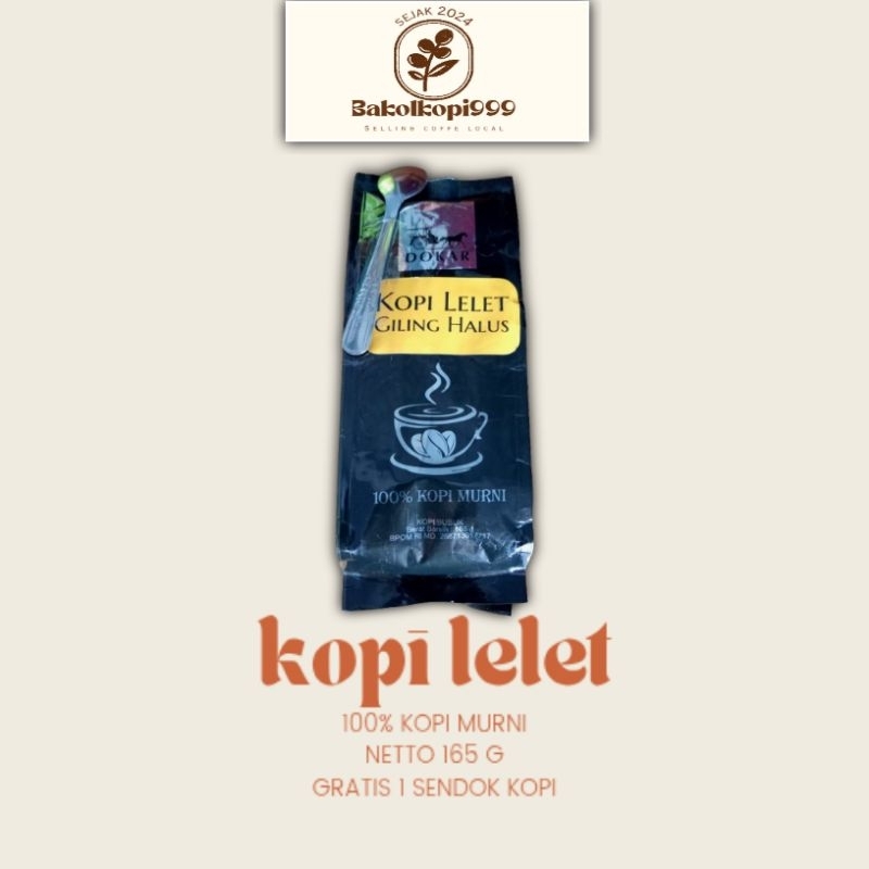 

kopi lelet cap dokar, berat 165 g, gratis sendok kopi
