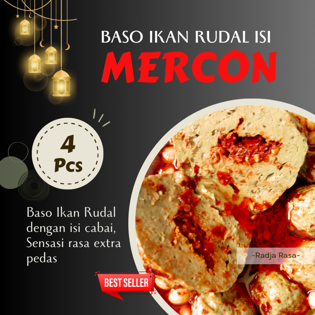 

Bakso Ikan Rudal Sinar Bahari Varian Mercon Isi Cabe 4 Pcs