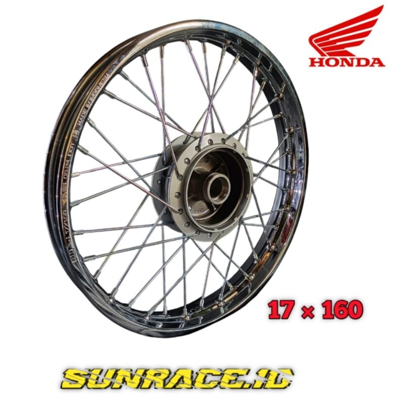 VELG BELAKANG STANDAR HONDA TROMOL ORIGINAL UKURAN 17×160 MOTOR SUPRA X LAMA, SUPRA FIT LAMA, HONDA 