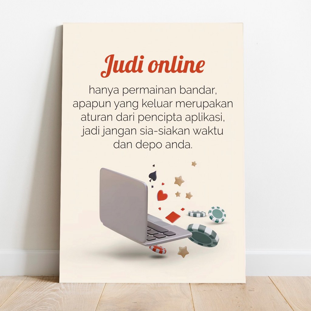 Poster Jud1 Online Judol Pinjaman Pinjol Permainan B4ndar Depo Waktu Kayu MDF