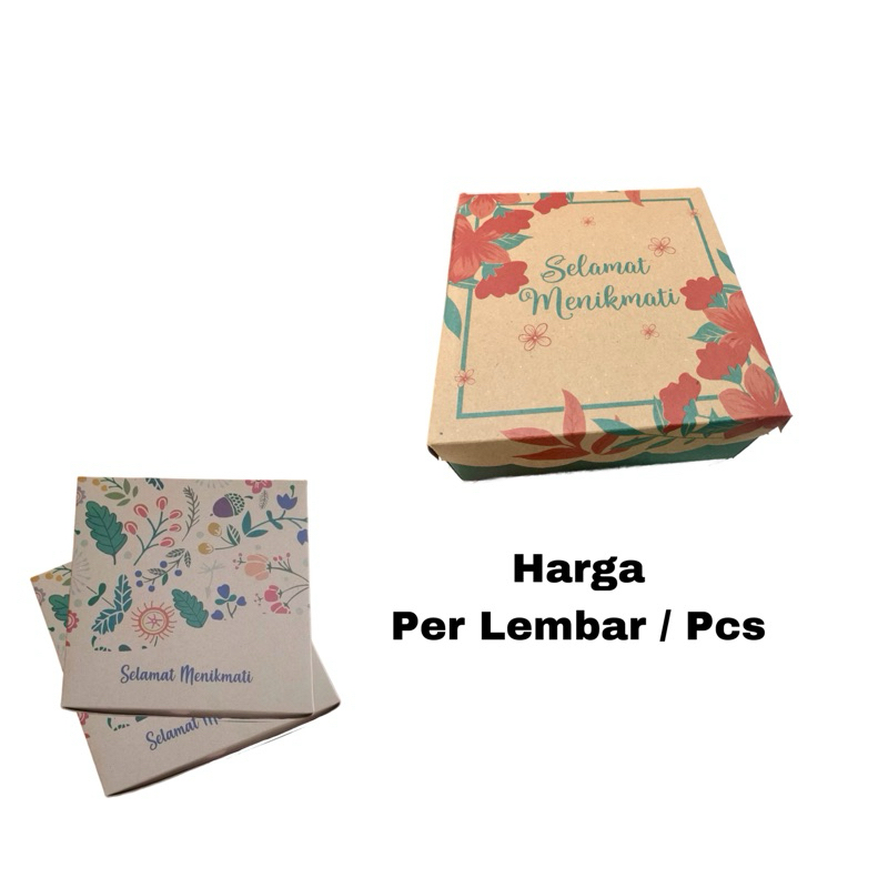 Kardus Murah. Kardus Ukuran 15x15 cm. Box Nasi/Snack/Kue.