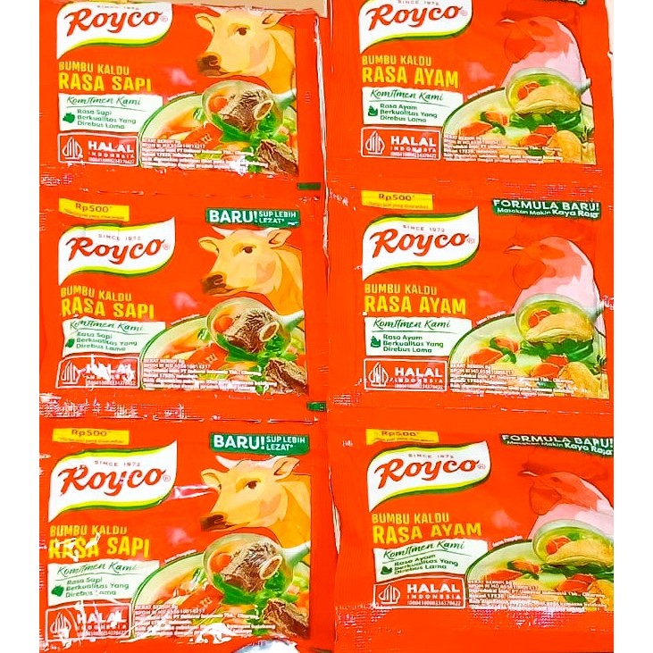 

Royco ayam dan sapi bumbu dapur penyedap rasa Serbaguna 12 pcs – Penyedap Masakan Praktis 1 renceng