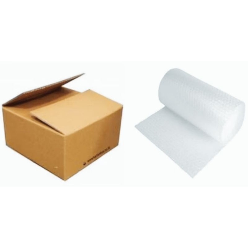 

bable wrap dan kardus untuk packing tambahan/buble wrap dan kardus tambahan