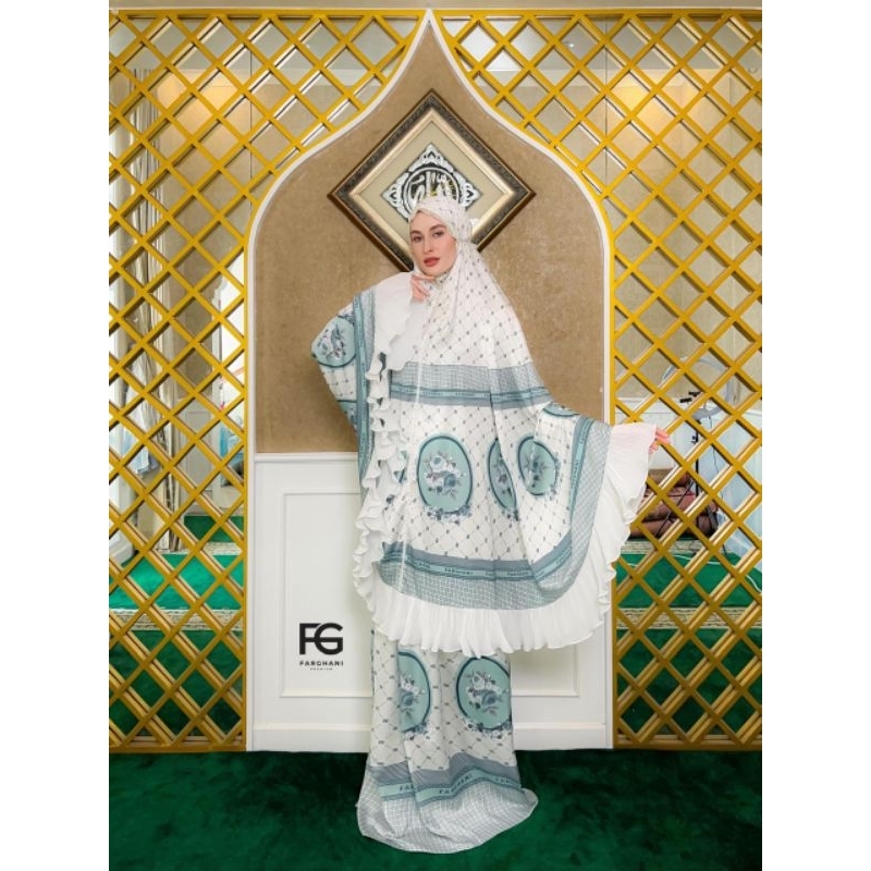 mukena rhalyn / khania sisa hitam mukena by farghani premium