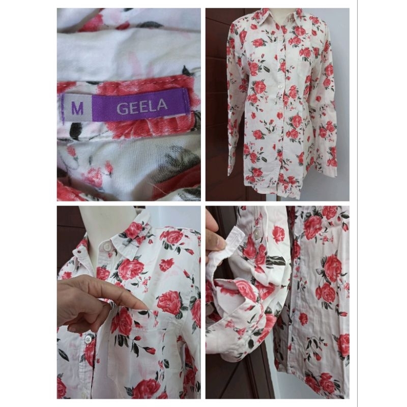 Preloved atasan kemeja wanita brand Geela