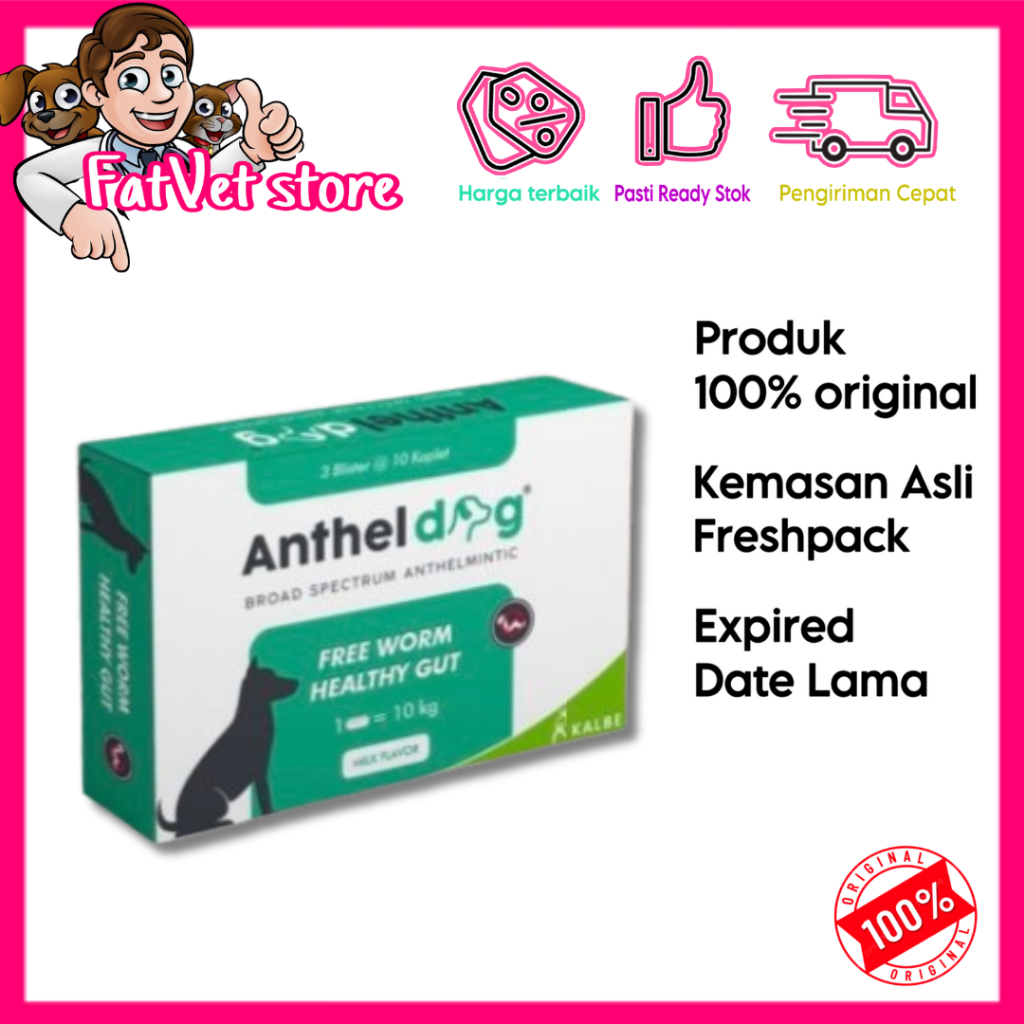 anthel dog kalbe obat cacing anjing pyrantel praziquantel mirip drontal