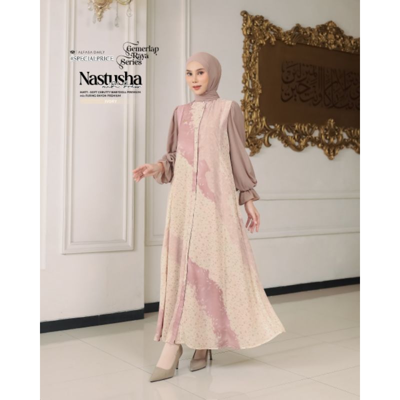 Alfasa Daily NASTUSHA MIDI DRESS Terbaru Orii ✅✅