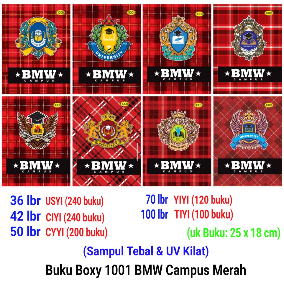 

1pack=5buah Buku Tulis Panjang 100Lembar Buku Tulis Boxy 100 Lembar (bmwspl1001)