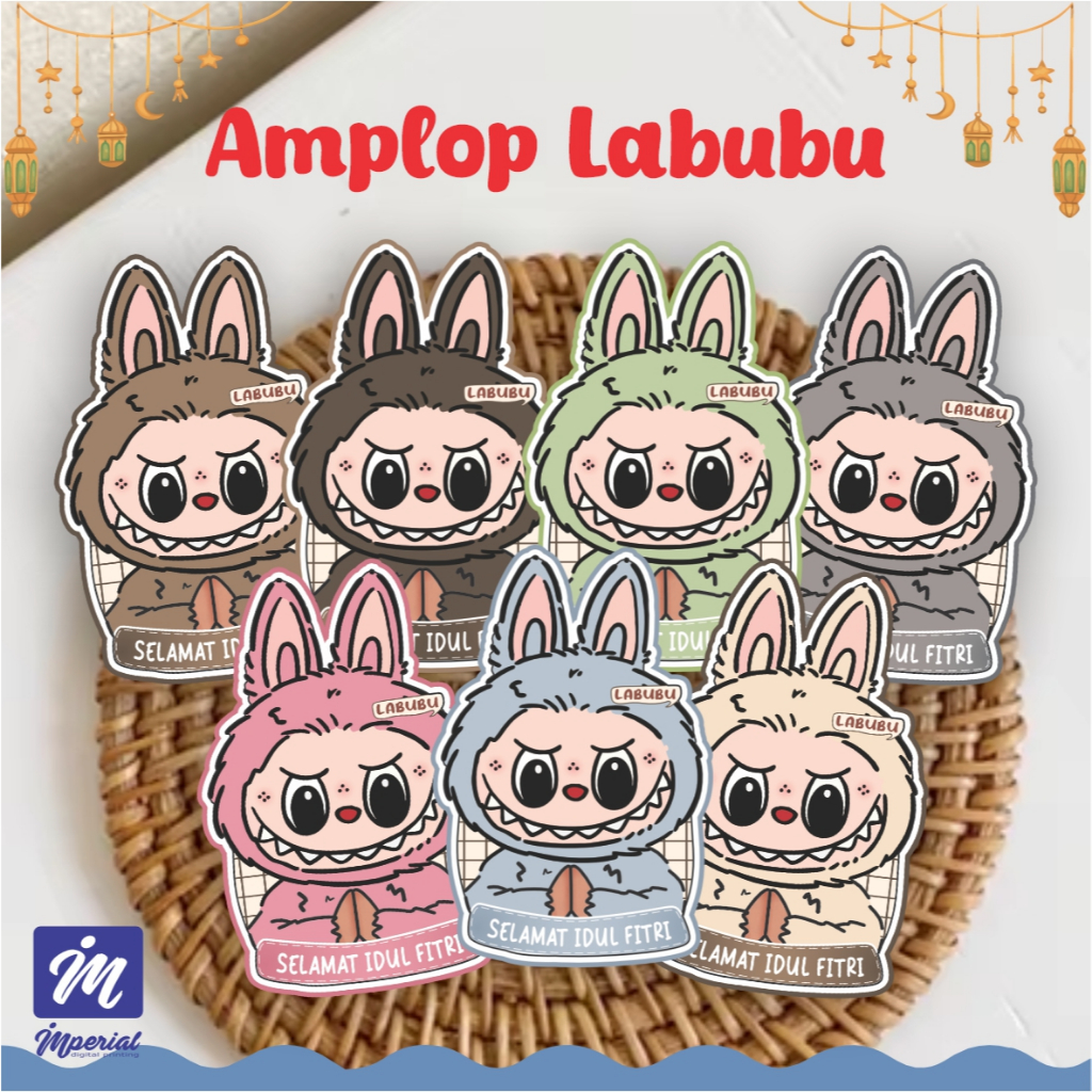

(Paket isi 6 pcs) Amplop Labubu Angpao Lebaran Anak