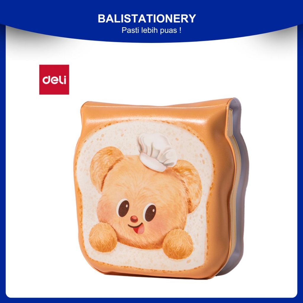 

Notebook Deli X Butterbear HY225 bentuk Roti Tawar Lucu 80 sheet