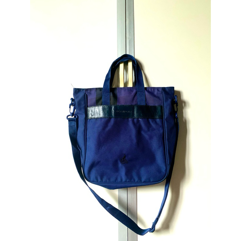 PRELOVED - BEANPOLE TOTE BAG NAVY