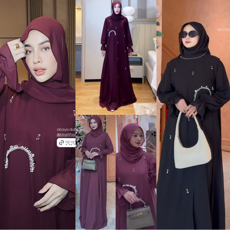 LAST STOCK  | ABAYA DUBAI SET OUTER INNER | Abaya remaja aesthetic