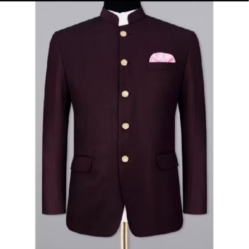 Jas Semi Koko Saku Tutup /Jas Santri/Jas Mandarin Kancing garuda/Jas Koko Pria Mandarin Safari Ramad