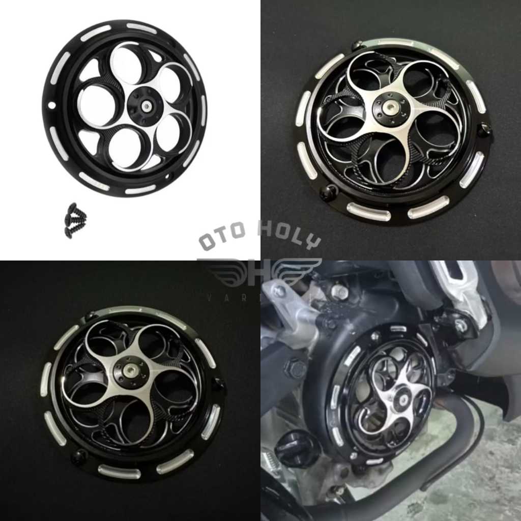 COVER KIPAS SPINER VARIASI MOTOR TUTUP KIPAS MODEL KEMBANG BUNGA SPINNER FULL CNC FREE BAUT PNP MOTO