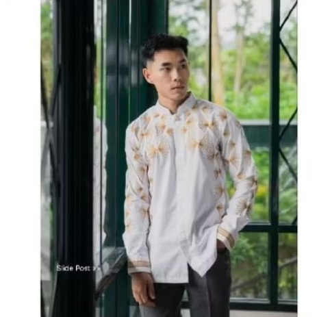 Kemeja Bordir Pria NUC.ID Abimanyu 01 (Putih)
