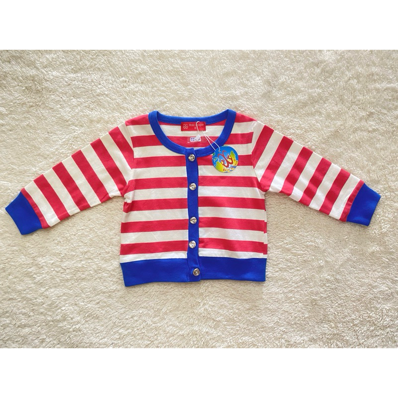 Kaos Anak Perempuan Lengan Panjang Cardigan Outer