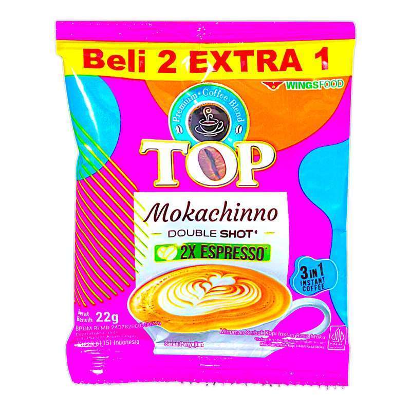 

TOP mokachinno espresso duobel shot 3 in1 - 1 renceng isi 15 sachet