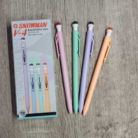 

Pulpen / Pen / Bolpen Snowman V4 fine point 0.5 mm eceran harga per 1 batang pena
