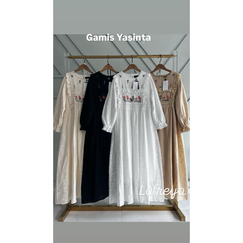 Gamis Lafreya LFY katun bordir premium