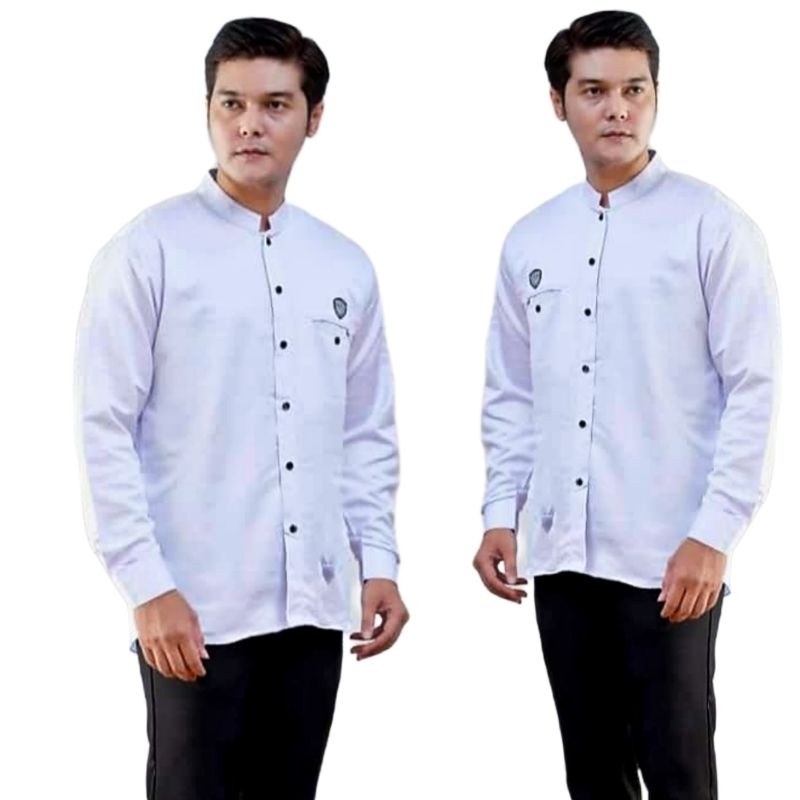 Baju Koko Dewasa Katun Toyobo Atasan Pria Baju Muslim Lengan Panjang Bagus