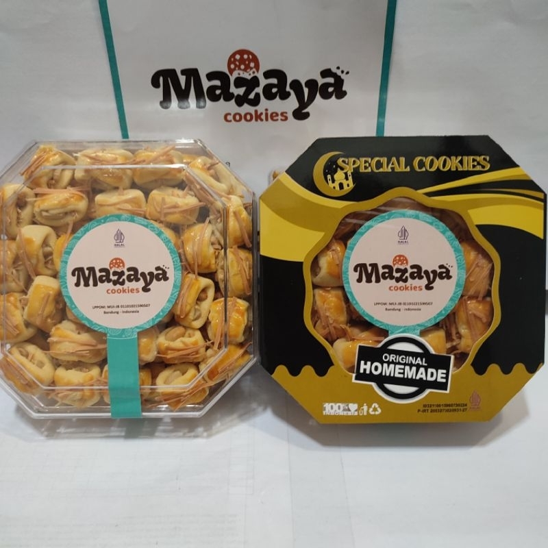 

Mazaya Cookies Mete cheese spesial premium package kue kering lebaran