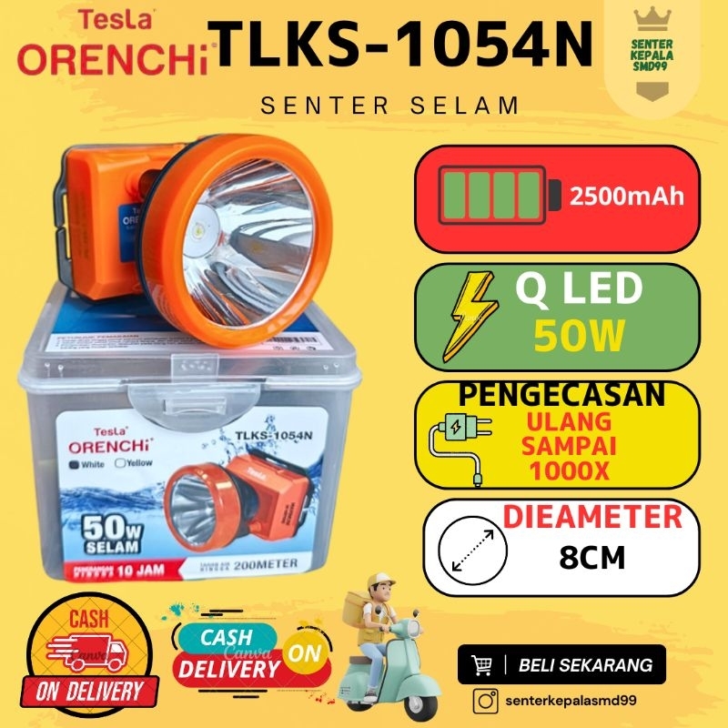 Senter Kepala Tesla Selam Type TLKS-1054N | 50W