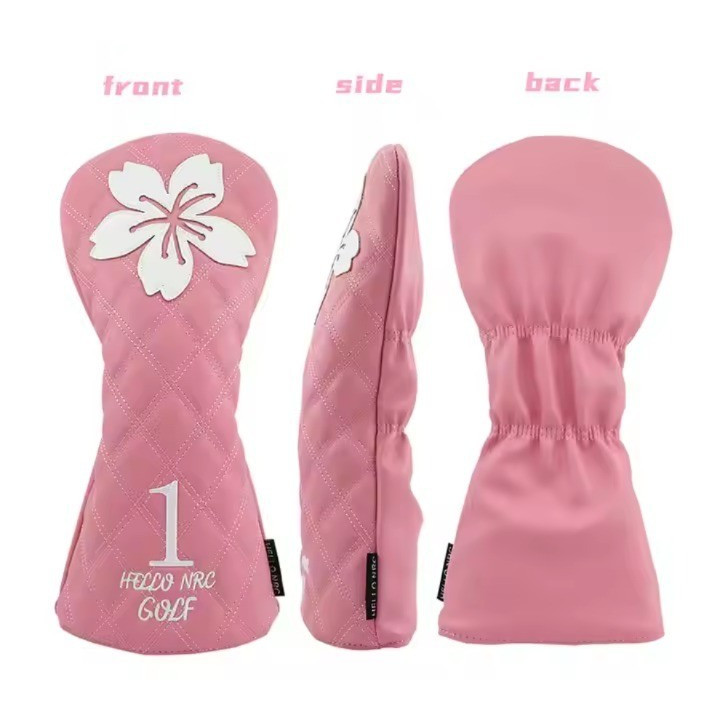 Golf Head Cover Set for Driver Wood Fairway Rescue Hybrid Cherry Blossom Flower Bunga Jepang Ladies 