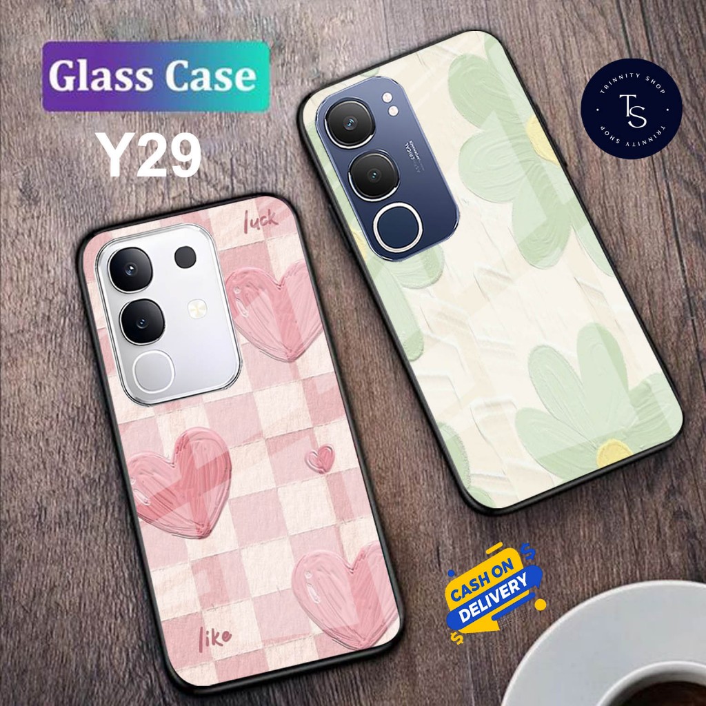 Softcase Kaca For VIVO Y29 (4G) & VIVO Y29 (5G) - Case Handphone For VIVO Y29 (4G) & VIVO Y29 (5G) [