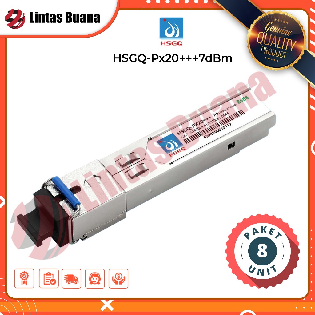 PAKET 8 PCS - SFP HSGQ EPON PX20+++7db Epon OLT Transceiver HSGQ-Px20+++ 7dBm