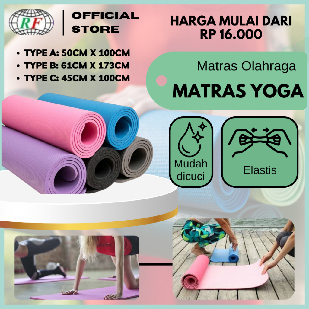 Matras Yoga Matras Camping Matras Olahraga Eva Matras tebal 5mm Matrass