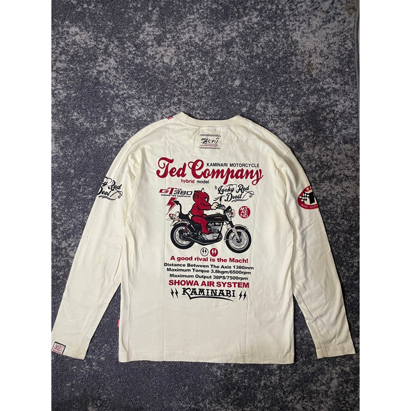 ls long sleeve Ted Man x Kaminari japan motor original