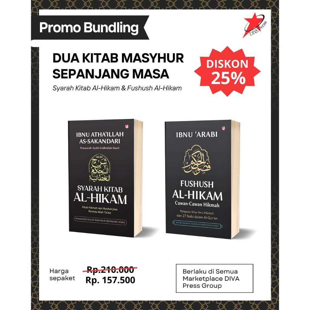 Buku Dua Kitab Masyhur Sepanjang Masa (Syarah Kitab Al-Hikam dan Fushush Al-Hikam)