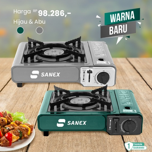 COD SANEX SN883 Kompor Gas Portable 1 Tungku 2in1 SN-883