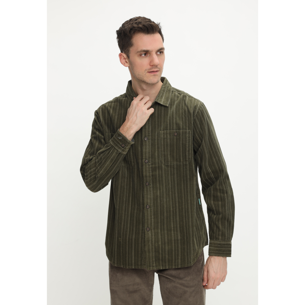 VISSLA-RAILS CORD LS SHIRT/KEMEJA