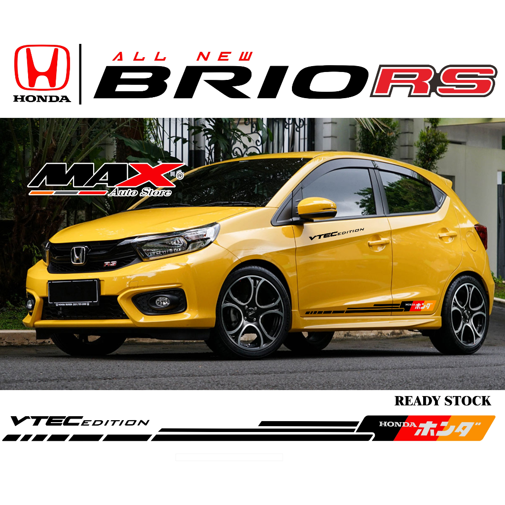 STICKER HONDA BRIO ALL NEW BRIO AKSESORIES HONDA BRIO STICKER SAMPING HONDA BRIO STICKER PINTU BRIO