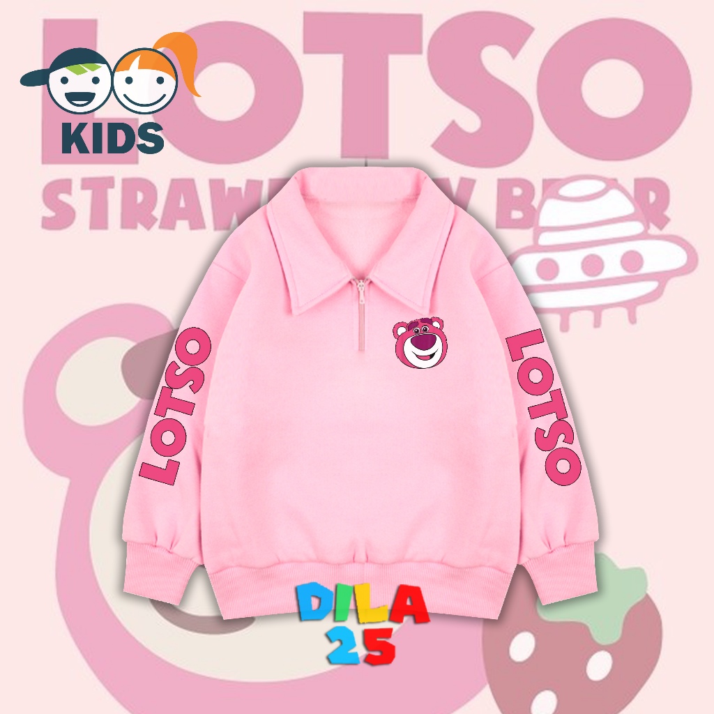 Jaket Rugby Anak Lotso  / Jaket Resleting Anak