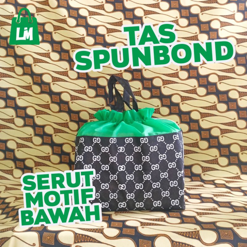 TAS SPUNBOND SMB MOTIF GUCCI - KOTAK NASI 22×22 - TAS HAJATAN