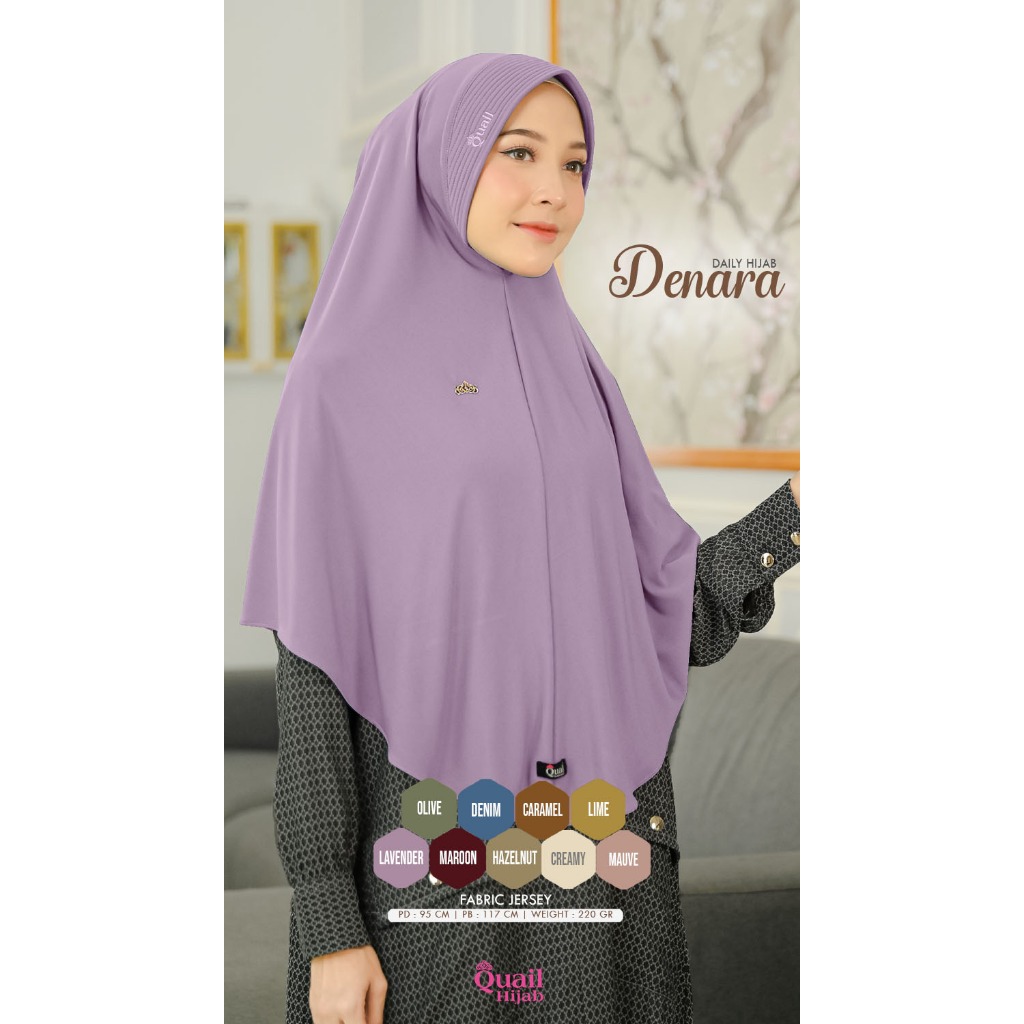 DENARA Daily Quail Hijab material jersey anti tembem