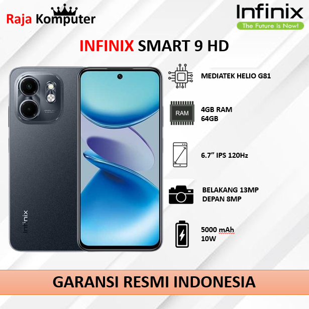 HP INFINIX SMART 9 HD 4GB 64GB GARANSI RESMI