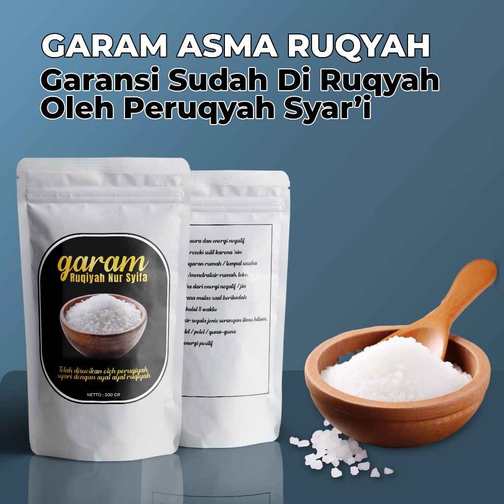 

Garam Ruqyah nur syifa 1 kg | Pembuka Aura Rezeki / Karir / Usaha / Siap Pakai