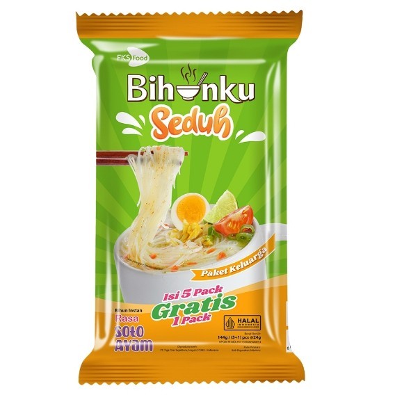 

Bihunku Seduh Bihun Instant 24gr isi 5pack Gratis 1pack