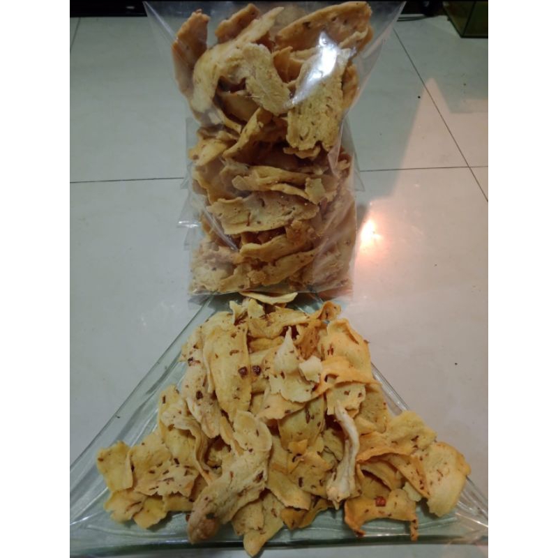 

keripik bawang JAMIN renyah/tdk keras Berat 1 kg